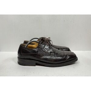 David Eden Genuine Crocodile Oxford Shoes Men's Size‎ 10.5 Brown
